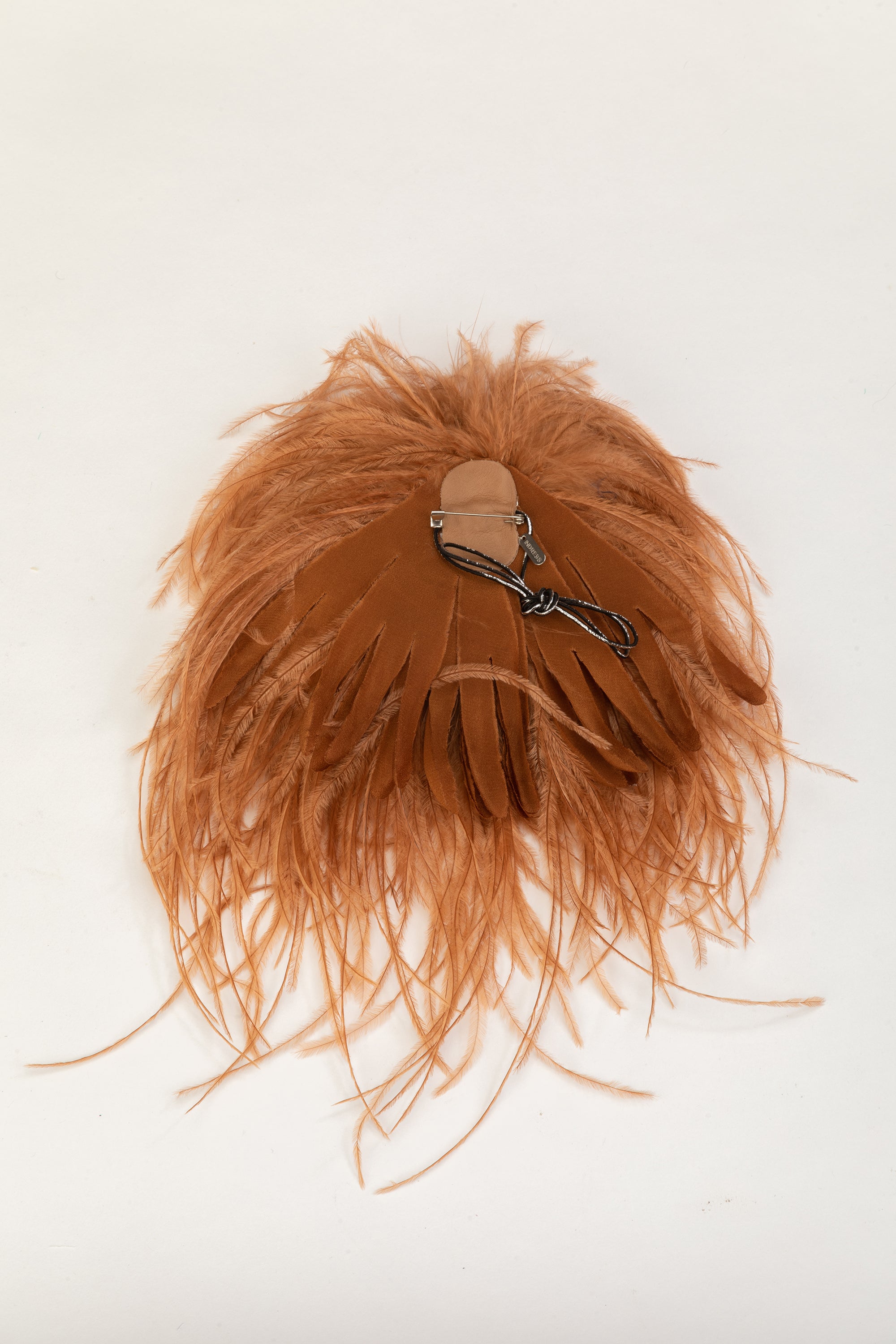 Ostrich feather brooch