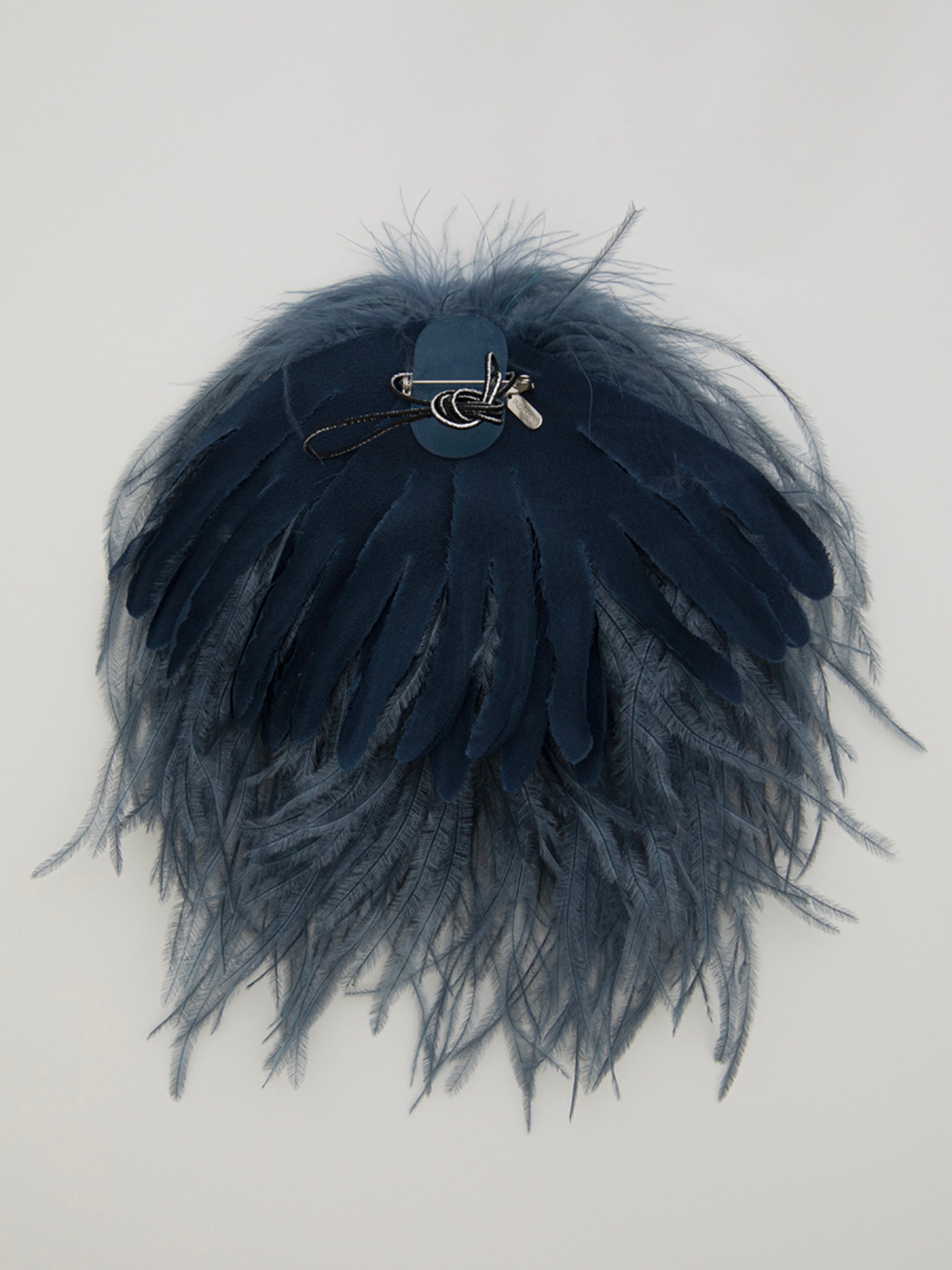 Ostrich feather brooch