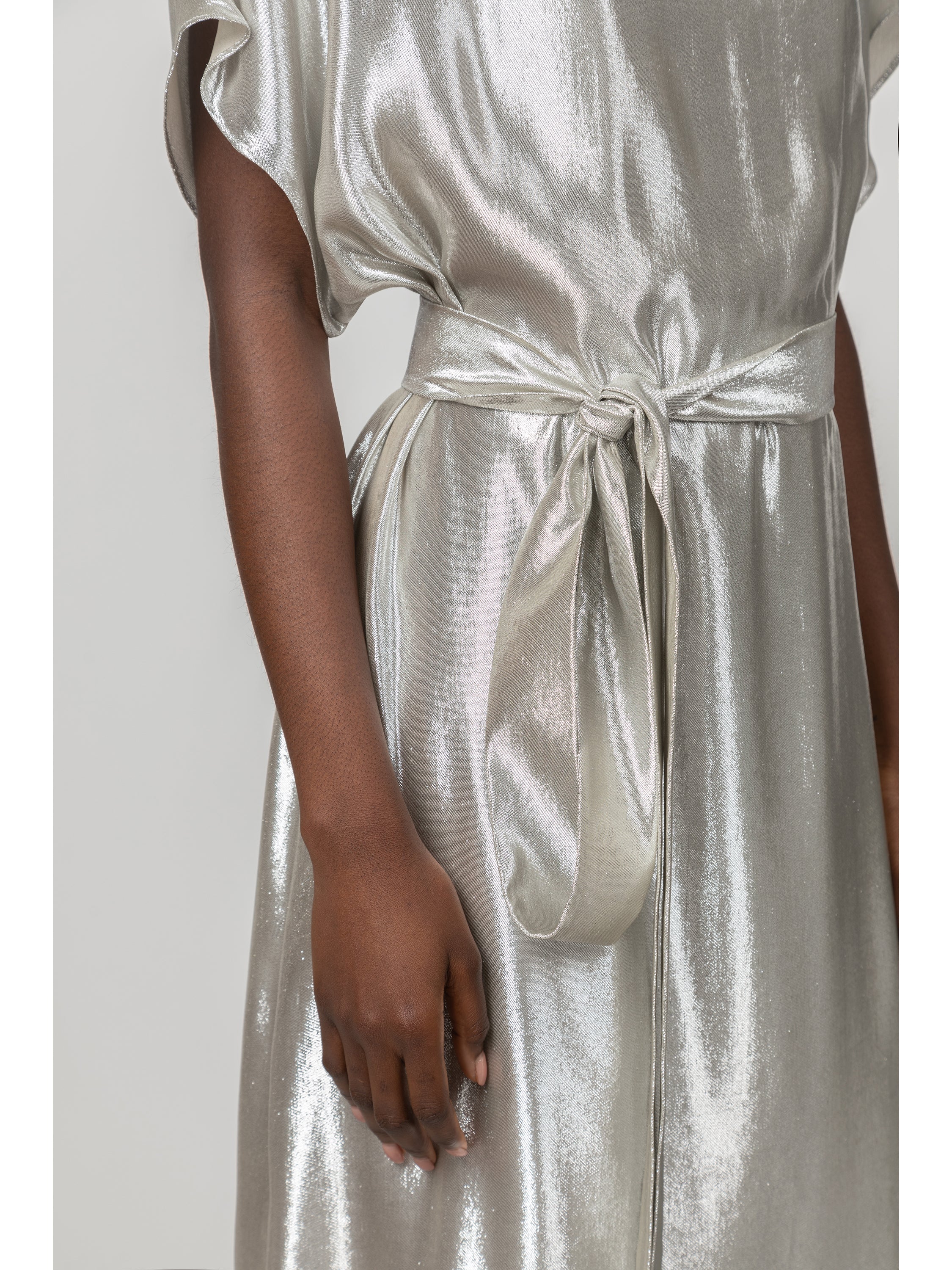 Silk and lurex kimono dress Silk and lurex kimono dress